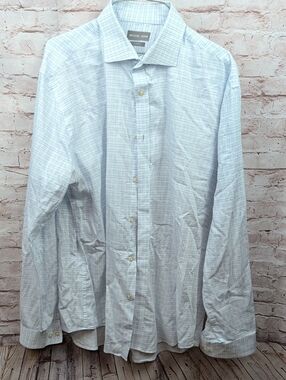 Michael Kors Light Blue Dress Shirt - Men's XL Slim Fit Like New